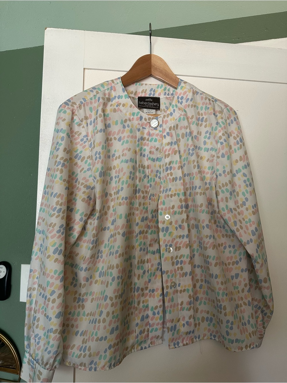 Ivory Multicolor Dot Print Blouse